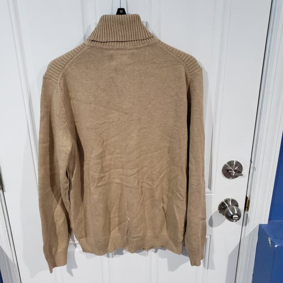 Club Room Mens Textured Cotton Turtleneck Sweater Tan - Picture 6 of 11